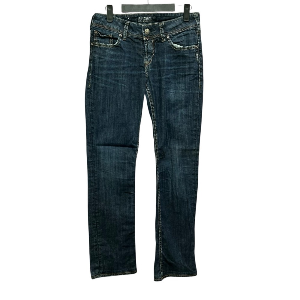 Silver Suki Straight Leg Denim Jeans Blue Size 28